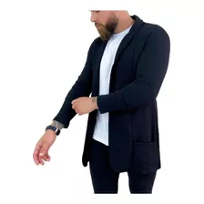 Cardigan Blazer Comprido Manga Longa Masculino Casaco Suéter