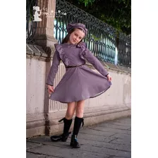 Vestido Paris Invierno Monissima Niña #4-16 Años Est. 6130 R