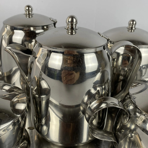 Jogo Jantar De Xícaras De Café Fracalanza Inox Vintage Prateado 4