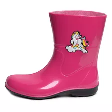 Bota Infantil Galochinha Menina Rosa Personagem Oferta