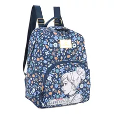 Mochila De Costas Escolar Infantil Princesa Azul Cinderella