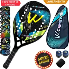 Raquete Beach Tennis Camewin Profissional Destroyer Azul Cor Sunwave Blue