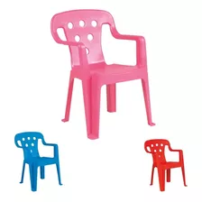 Cadeira Kids Plástica Colorida Criativa Brincadeiras