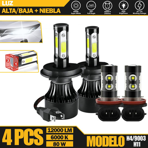 H11 H4 9003 Luz Alta Y Baja Kit De Focos Led Para Nissan -z Nissan Urban