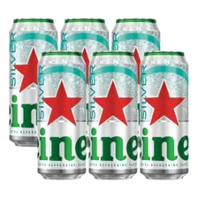 Pack 6 Cervezas Heineken Silver Lata 470cc