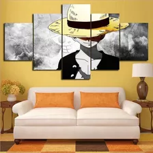 5 Cuadros Decorativos One Piece Luffy Anime 150x80cm 