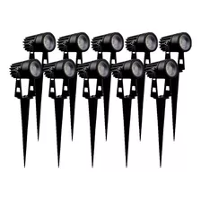 12 Luminárias Espeto Para Jardim 110/220 Áreas Externas 3w