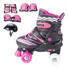 Patins Roller Infantil Feminino De Quatro Rodas Quad Barato