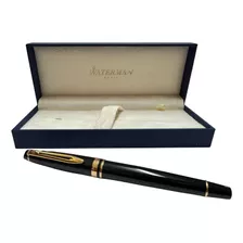 Boligrafo Waterman Expert Black Gt Rollerball Detalle En Oro