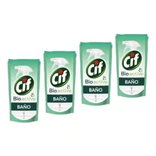 Cif Limpiador Baño Bioactive Repuesto Doypack 450ml X4un