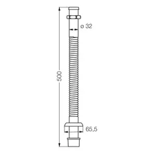 Descarga Desagüe Flexible Para Lavatorio Cromado Fv 0239.02 Color Plateado