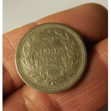 Moneda 20 Centavos, Chile. Año 1940