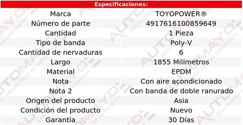 Banda Toyopower C70 L5 2.4l Turbo Volvo 1999-2004 Foto 4