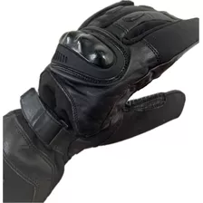 Guante Moto Ags Hombre Cuero Y Textil Color Negro Talle M