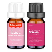 Kit Óleo Essencial Rosa Damascena E Gerânio - 10 Ml Cada