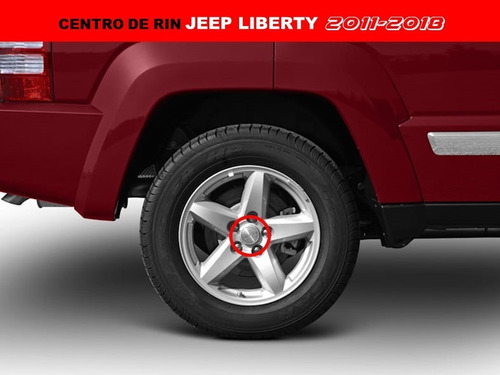 Par De Centros De Rin Jeep Liberty 2011-2018 64mm Foto 3