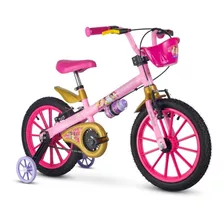 Bicicleta Aro 16 Princesas Disney Nathor Meninas Rosa Kids