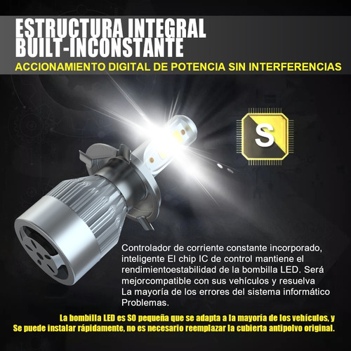 Faro Led Y Bombilla Antiniebla Para Chevy Aveo 2004-2008 Foto 8