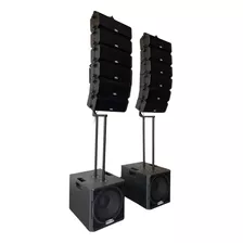 Line Array Gla6000 Sub 18 + 12 Celulas Line Ativo Processado