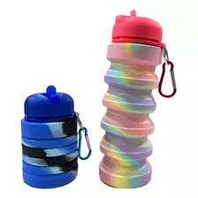 Botella Silicona Plegable Deportiva Colegial Calidad Premium