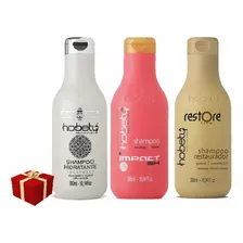 Kit Hobety Cronograma 3 Shampoo Hidratante Restore Impacto