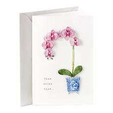 Tarjeta De Felicitación De Cumpleaños Diseño De Orquídea