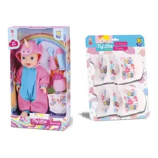 Boneca Unicornio My Little Collection Divertoys + Fraldinhas