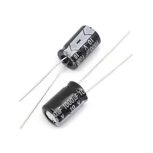 Capacitor Eletrolítico Radial 1.000uf 10v (lote De 25 Peças)