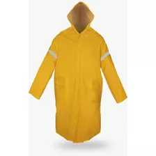 Impermeable Gabardina Larga Con Reflejante