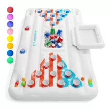 Mesa Inflable De Beer Pong Para Piscina, Blanco, 180x90 Cm