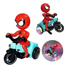 Triciclo De Acrobacias Spiderman 360 Grados Con Luz 