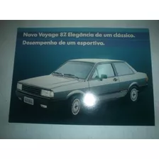 Raro Folder Vw Voyage 1987 Cl Gl Gls 1.8 Prospecto Brochura