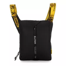 Mochila Negra Detalles Amarillos Bolso De Hombro Wilys Color Amarillo Diseño De La Tela Liso