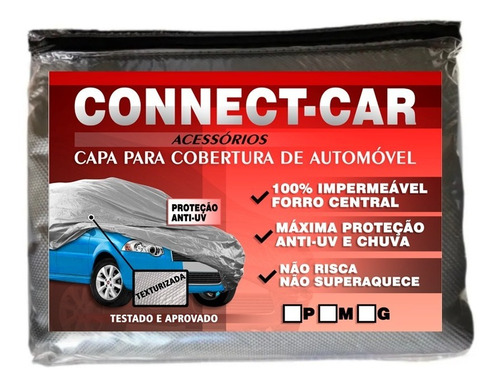 Capa Pra Cobrir Carro Impermeável Forro Proteção Sol Black F