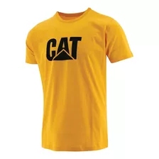 Camiseta Caterpillar Amarela, Logo Central