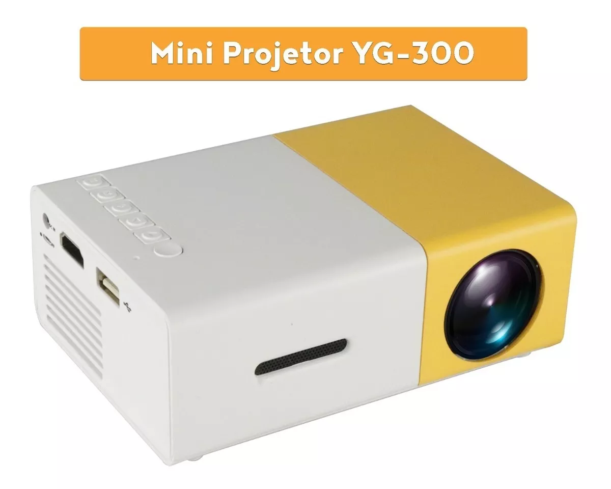 Mini Projetor Portátil Led 1080p 400 600 Lúmens Yg300 Lcd