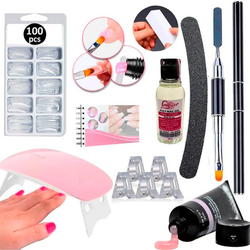 Kit Polygel Poligel Para Alongamento Com Cabine E Manual