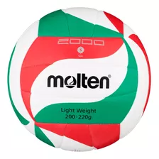 Molten 2000 Pelota Volleyball Color Blanco Verde Y Rojo