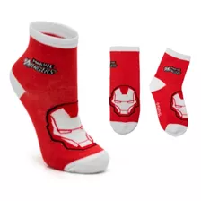 Meia Infantil Esportiva Cano Medio Quentinha Herois Iron Man