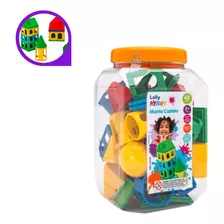 Brinquedo Educativo Montar E Empilhar 48 Peças Castelo-lolly
