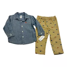 Conjunto Carters Camisa Y Jean Talle 18 Meses