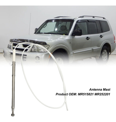 Mstil De Antena Retrctil Para Mitsubishi Montero/pajero Foto 3