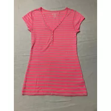 Polera Perfect Rosada Rayas Xs