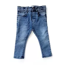 Jean Zara Bebe Azul Gastado Talle 9-12 Meses 