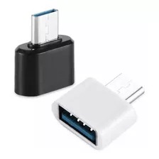 Convertidor Tipo C Macho A Usb 3.0 Hembra Otg Blanco/negro