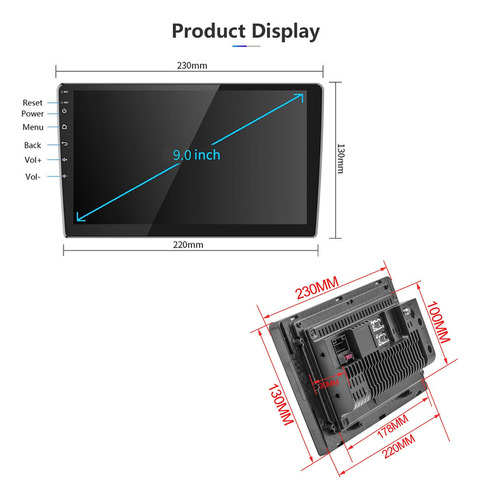 Radio De Coche Android 11, 2 En 9 Pulgadas, Reproductor De V Foto 9