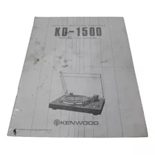 Manual Original De Instrucciones Bandeja Kenwood Kd-1500 !