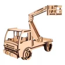 Puzzle 3d Rompecabezas De Madera Camion Elevador Coleccion