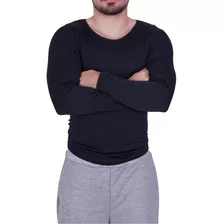 Kit Com 3 Blusas Térmicas Preta Masculina Inverno Básica