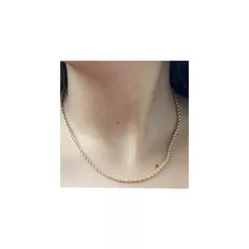 Colar Feminino Cordão Baiano Choker 45cm Banhada Fina 2mm